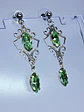 Beautiful and dainty dangles in silver with Green Uranium glass -          Be084 - thumbnail 4
