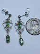 Beautiful and dainty dangles in silver with Green Uranium glass -          Be084 - thumbnail 5