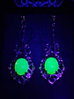 Victorian inspired Lemon opal Uranium glass earrings -           #Be088 - thumbnail 8