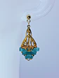 Art Deco Chrysoprase earrings -         #Be090 - thumbnail 2