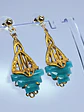 Art Deco Chrysoprase earrings -         #Be090 - thumbnail 4
