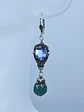 AaaaMazing color changing Alexandrite glass and Chrysoprase uranium glass earrings -        #Be091 - thumbnail 2