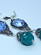 AaaaMazing color changing Alexandrite glass and Chrysoprase uranium glass earrings -        #Be091 - thumbnail 3