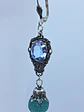 AaaaMazing color changing Alexandrite glass and Chrysoprase uranium glass earrings -        #Be091 - thumbnail 4