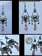 Beautiful Victorian  Garnet and Tanzanite, Lovebird earrings -      #Be063 - thumbnail 1