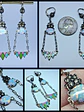 Beautiful floral glass enamel and Opal earrings -       #Be066 - thumbnail 1
