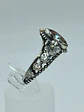 Amazing genuine Saphiret & Moisonite ring, Sterling and gold - Made to Order - thumbnail 4