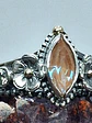 Amazing genuine Saphiret & Moisonite ring, Sterling and gold - Made to Order - thumbnail 1