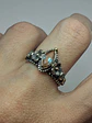 Amazing genuine Saphiret & Moisonite ring, Sterling and gold - Made to Order - thumbnail 2
