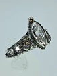 Sz7.5 - Dainty, floral 1ct Moisonite, Sterling and gold ring - VIDEO - thumbnail 6