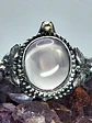 Sz7.25 - Stunning Star rose quartz Luna moth ring, Sterling and gold ring - thumbnail 2