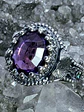 Sz8 - Beautiful & Gothic - Purple sapphire Luna moth ring - Sterling - Video - thumbnail 5