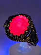 Sz8 - Beautiful & Gothic - Purple sapphire Luna moth ring - Sterling - Video - thumbnail 9