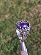 Sz8 - Beautiful & Gothic - Purple sapphire Luna moth ring - Sterling - Video - thumbnail 8
