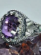 Sz8 - Beautiful & Gothic - Purple sapphire Luna moth ring - Sterling - Video - thumbnail 4