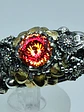Ooak Watermelon Moissanite Ladybug ring. Sterling and gold ring - thumbnail 5