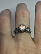 Sz7.75 - Madagascar moonstone moonstone ring, sterling and gold - VIDEO - thumbnail 6