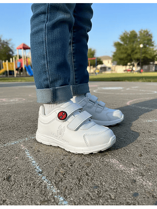 Zapatillas Escolares Spiderman Action Blanco
