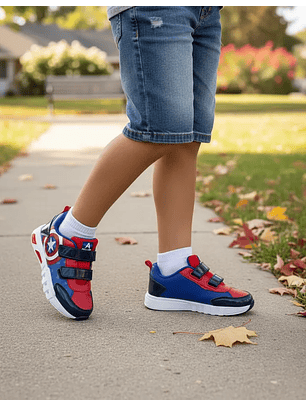 Zapatillas Con Luces Marvel Avengers Capitan America