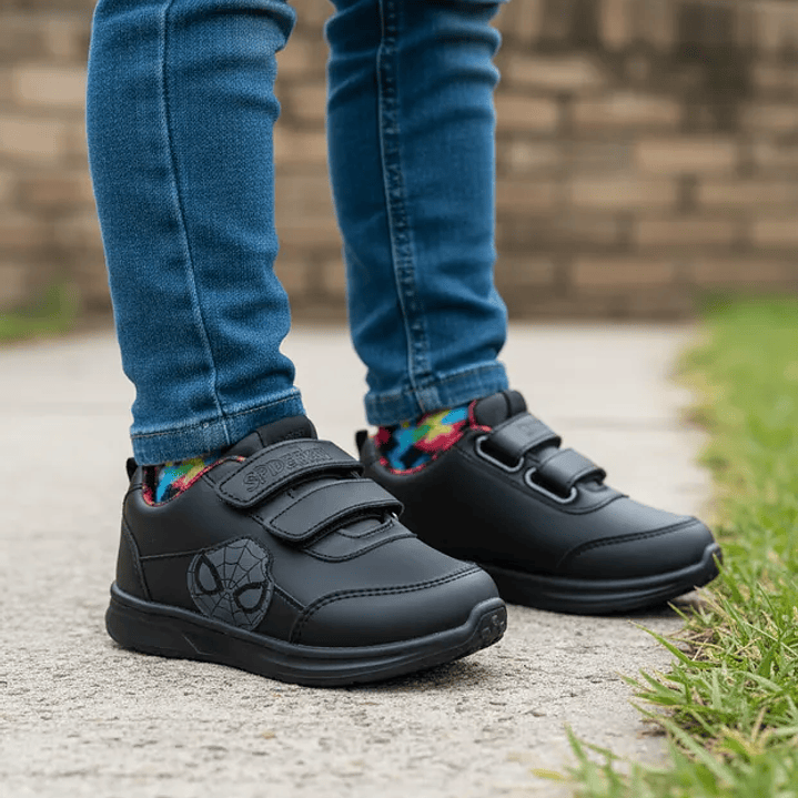 Zapatillas escolares Spiderman Action Negro 1