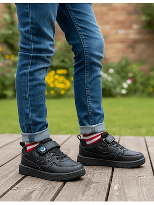 Zapatillas escolares Sonic Negro