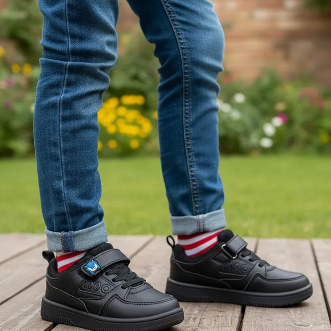 Zapatillas escolares Sonic Negro 1