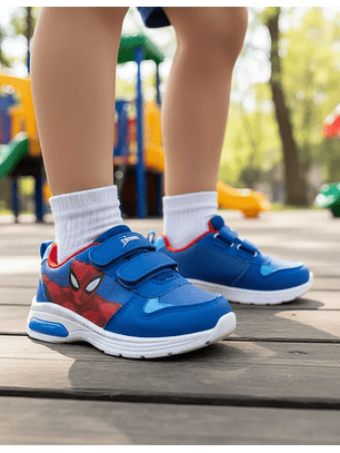 Zapatillas luces Spiderman Leyend Azul