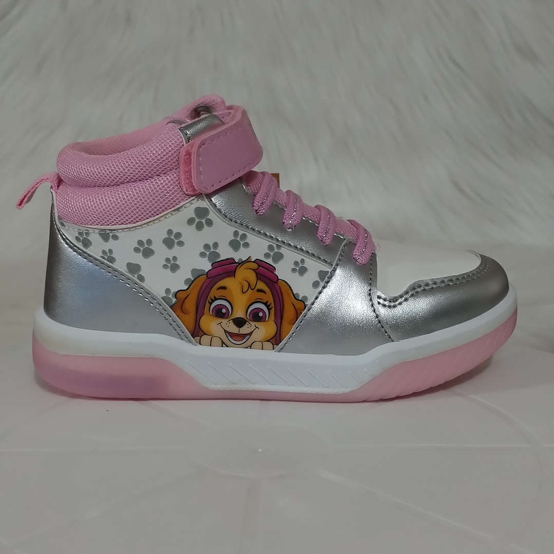Zapatillas con Luces Caña Alta Paw Patrol Skye Gris 1