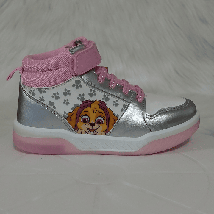 Zapatillas con Luces Caña Alta Paw Patrol Skye Gris 1
