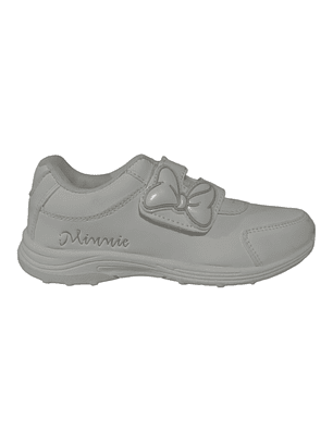 Zapatillas Escolares Minnie Mouse Moño Blanco