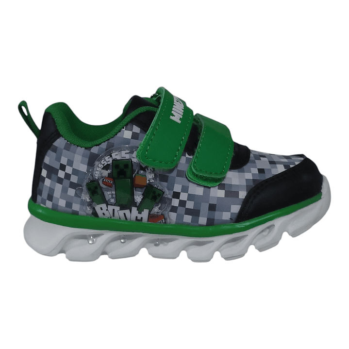 Zapatillas luces Minecraft Creepers Verde 1