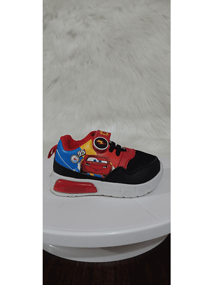 Zapatillas Disney Cars Con Luces Rojo