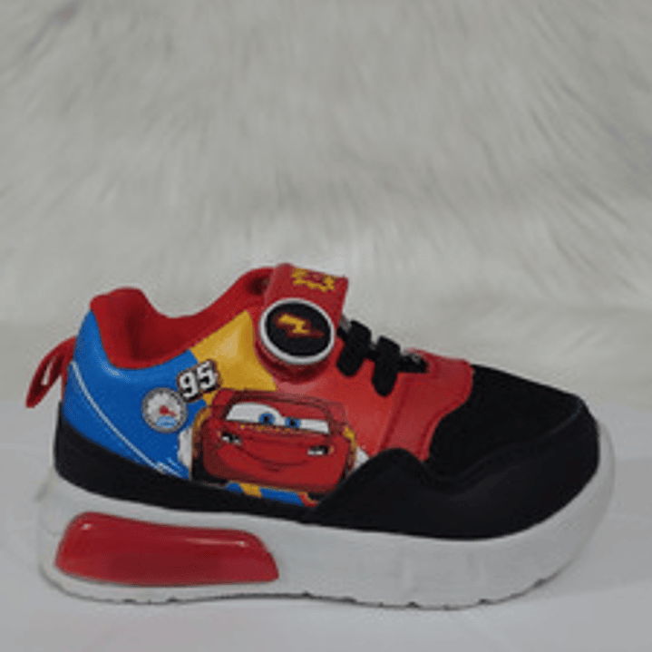 Zapatillas Disney Cars Con Luces Rojo 1