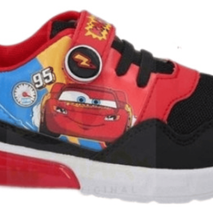 Zapatillas Disney Cars Con Luces Rojo 2