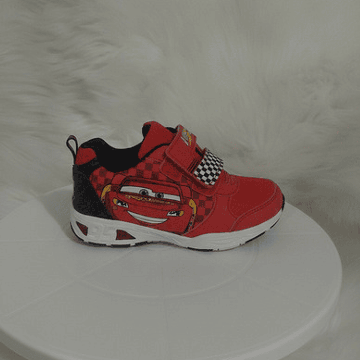 Zapatillas Disney Cars Con Luces Rojo 8