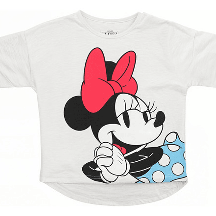 Polera Minnie Mouse Niñas Algodón Manga Corta 4