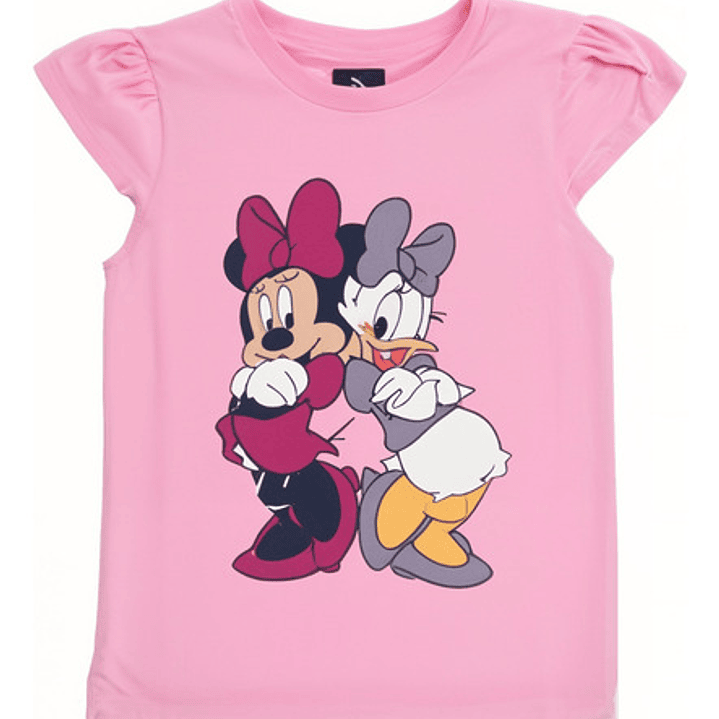 Polera Minnie Mouse Niñas Algodón Manga Corta 6