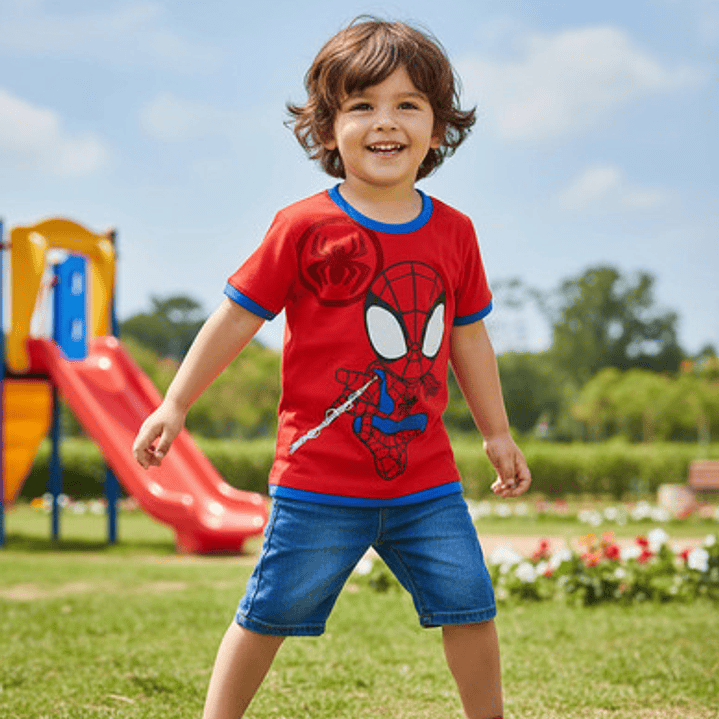 Polera Spiderman Baby Rojo 5