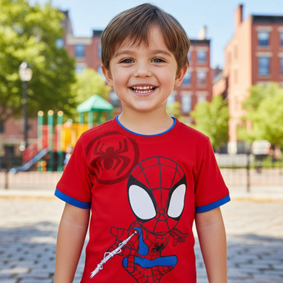 Polera Spiderman Baby Rojo 3