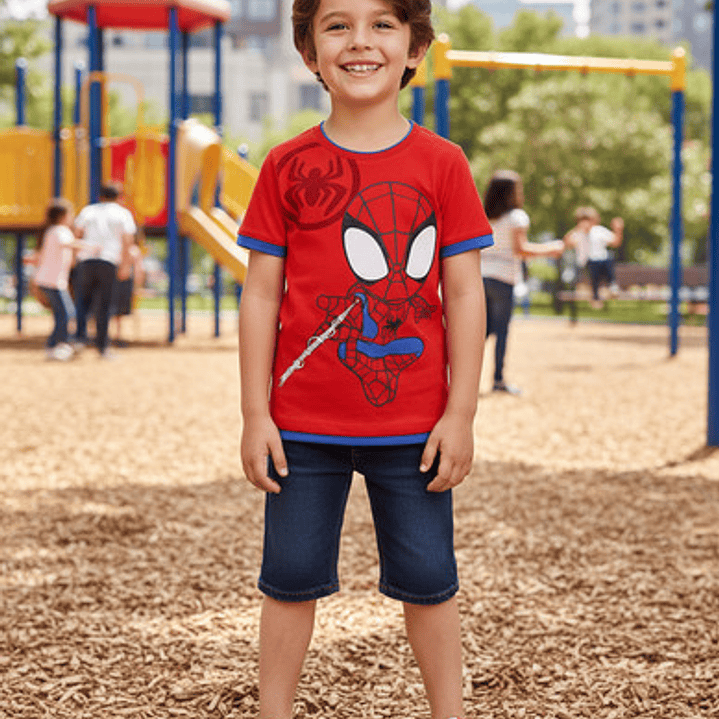 Polera Spiderman Baby Rojo 4