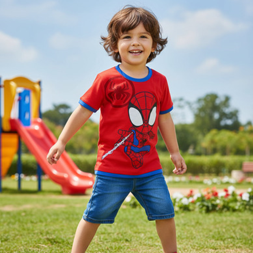 Polera Spiderman Baby Rojo 5