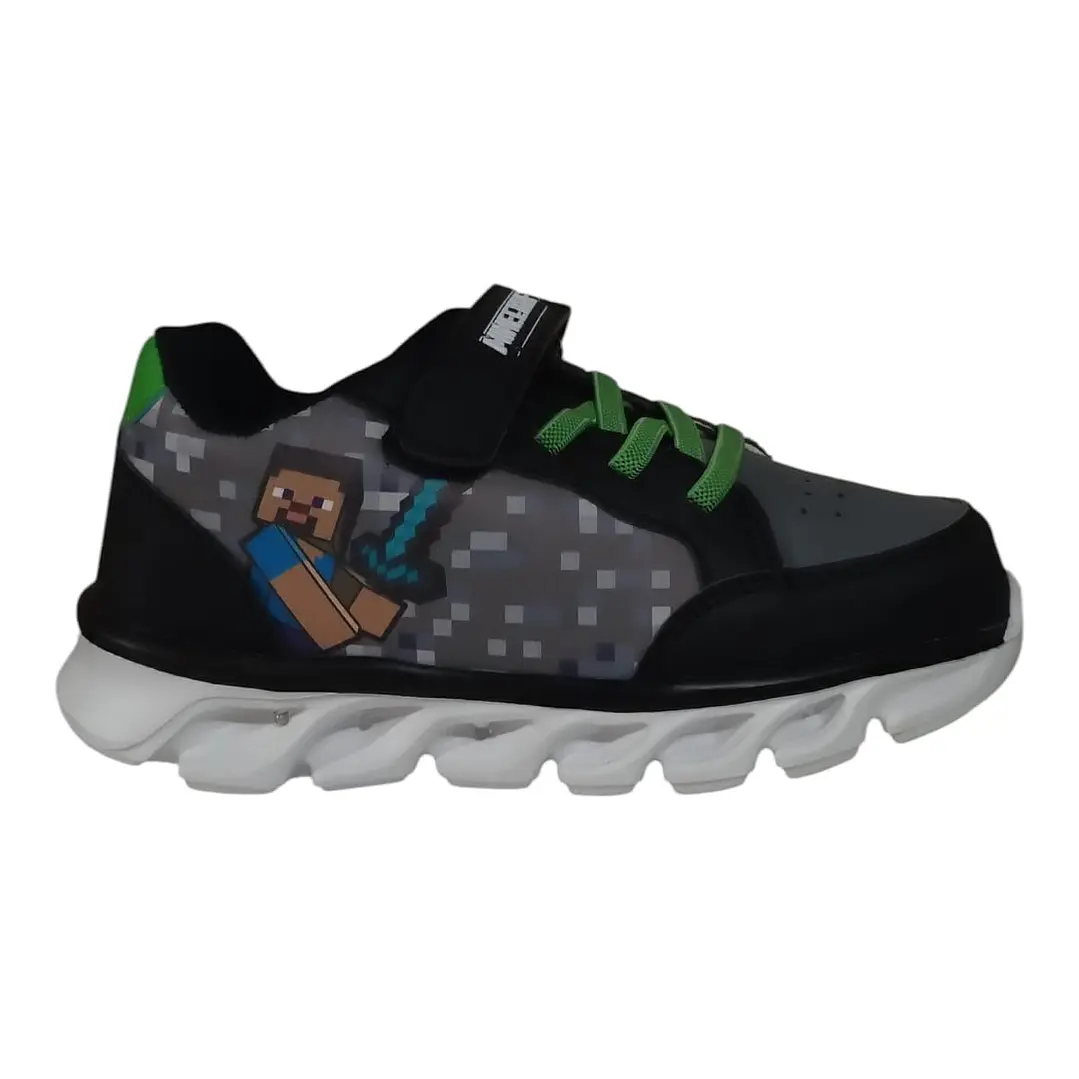 Zapatillas con Luces Minecraft Steve Action 1
