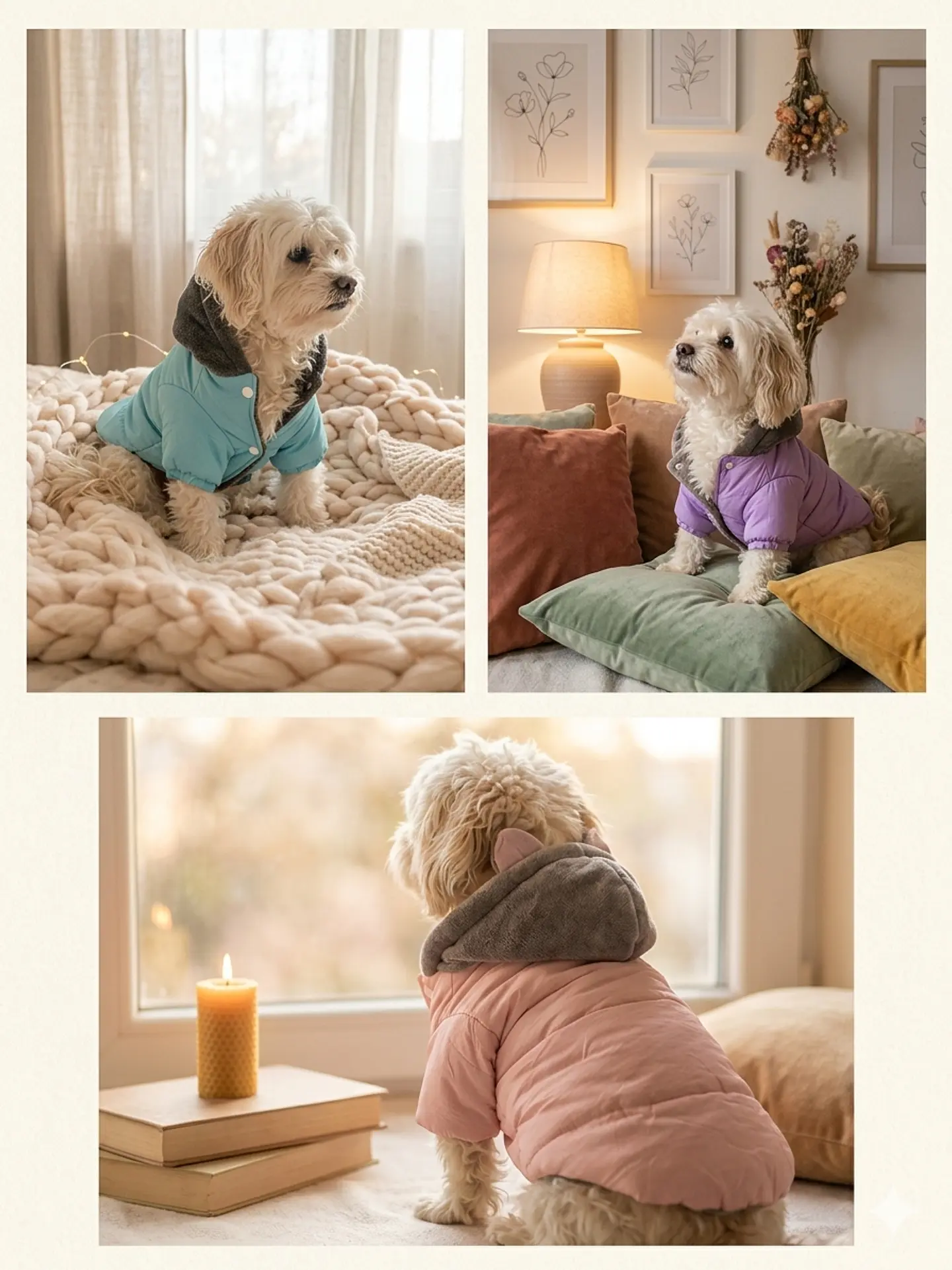 Parka Acolchada Deluxe con Capucha de Oso para Mascotas 1