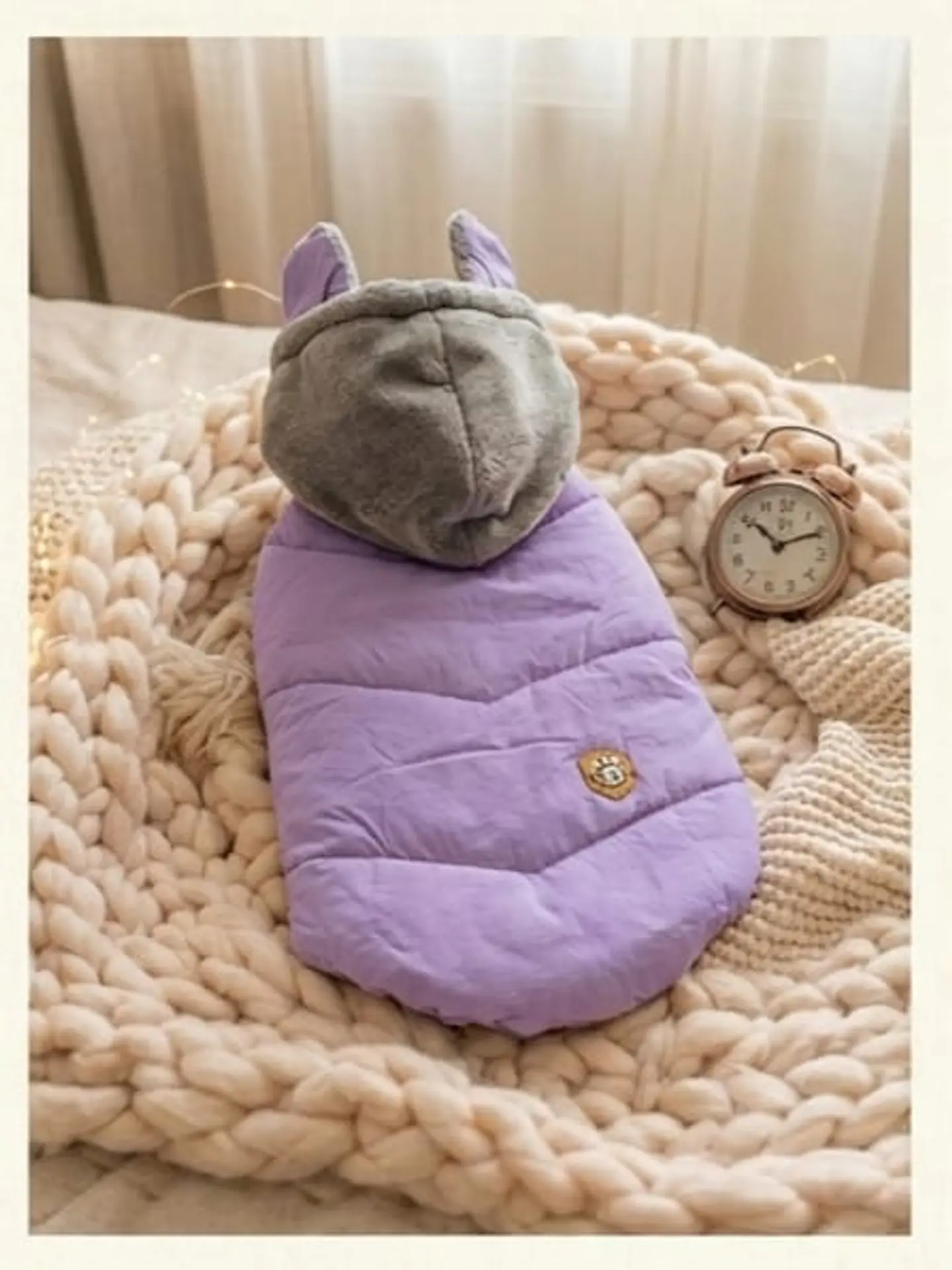 Parka Acolchada Deluxe con Capucha de Oso para Mascotas 5
