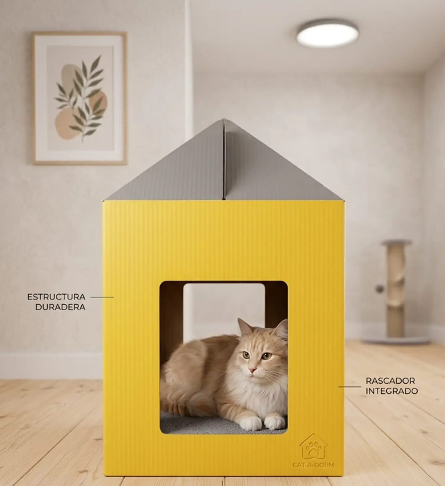 🦁 Casa Refugio para Gatos – Diseño León 1