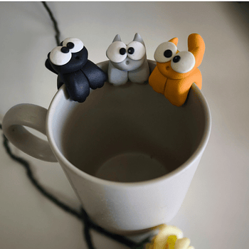 gatinhos segura-chá