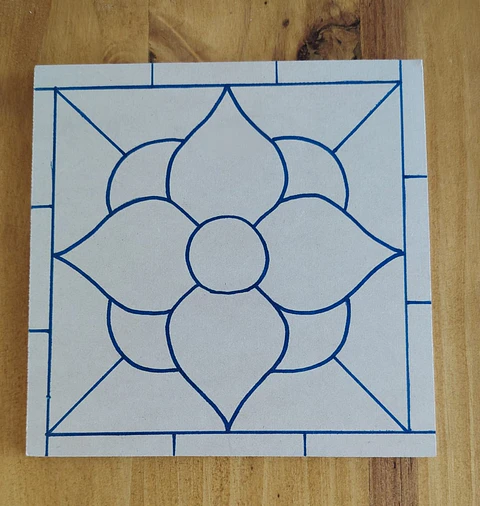 MOLDE CUADRADO MANDALA