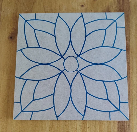 MOLDE CUADRADO MANDALA 2