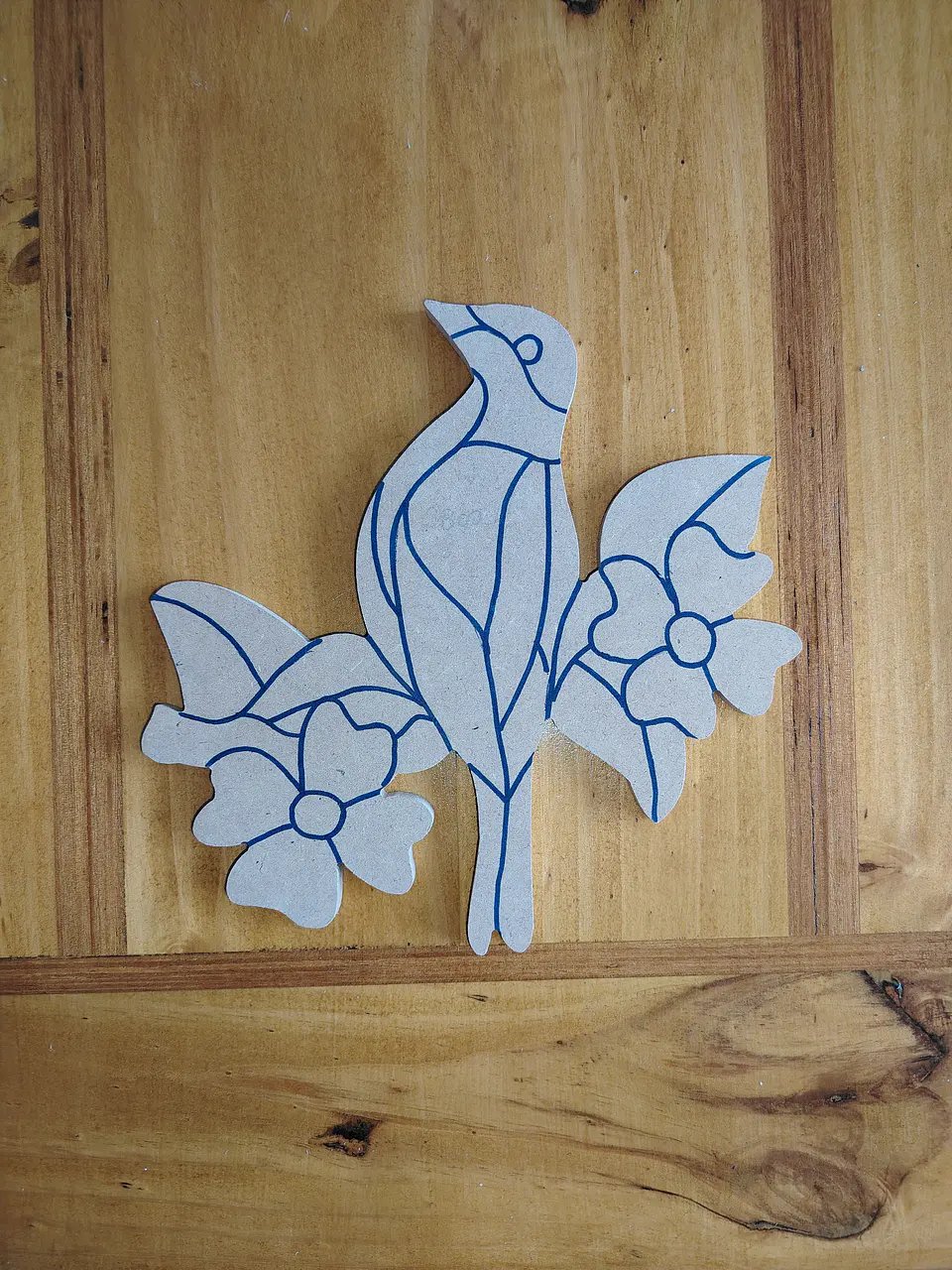 PAJARO EN RAMA FLORES 1