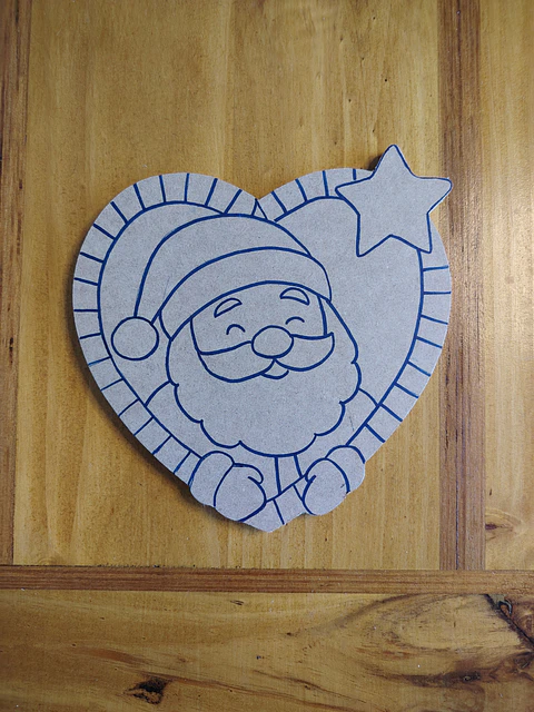 SANTA EN MARCO DE CORAZON